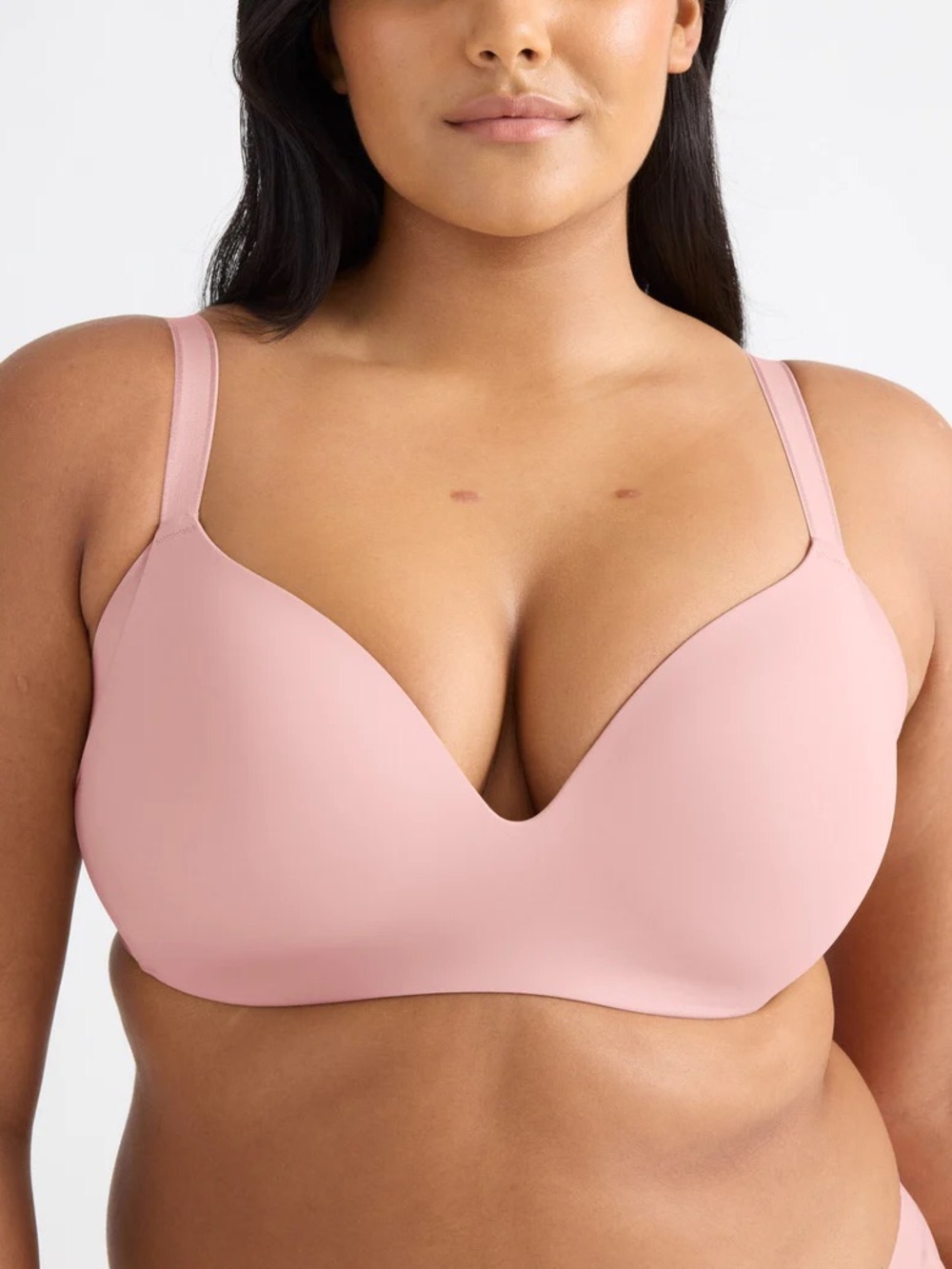 New Knix Wingwoman Contour Bra Size 8+ / 40 Rose Water Wire-Free Support Smooth